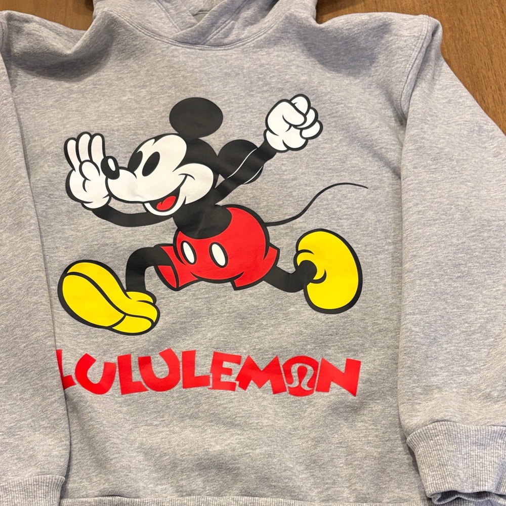 lululemon athletica Gray Hoodie with Mickey Mouse Design